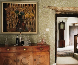 Bolton-Scroll-Hallway-Wallpaper-Glass-Green Lewis & Wood Wallpapers   