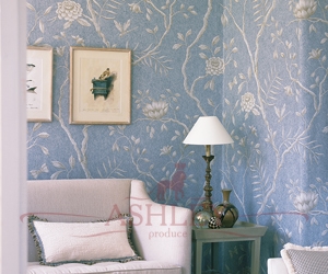 Jasper-Peony-Wallpaper-Lagoon-Blue Lewis & Wood Wallpapers   